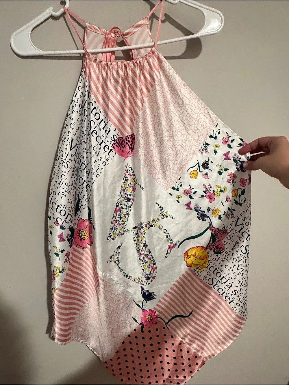 Victoria's Secret Floral Pink & White Bed Cover Up